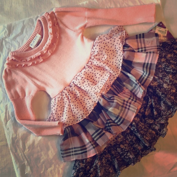 SOLD XP MERCARI NEW Ruffle sweater dress 18m  💖 - Picture 1 of 4